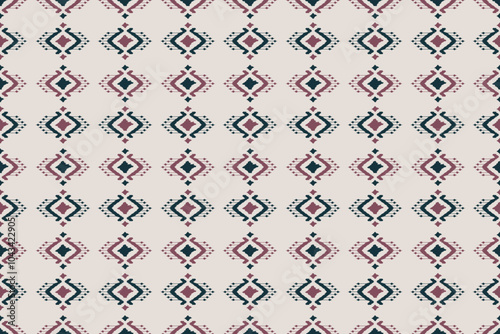 Ethnic Ikat seamless pattern in tribal. folk embroidery, American, mexican for background, fabric, carpet, textile, rug, clothing, batik, motif.