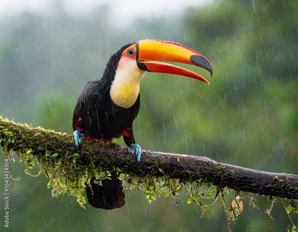 Obraz premium Closeup of Keel-billed Toucan