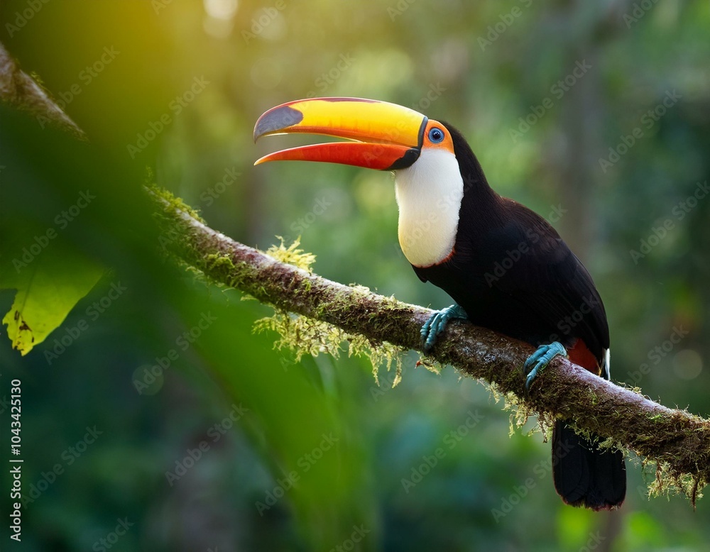 Fototapeta premium Closeup of Keel-billed Toucan