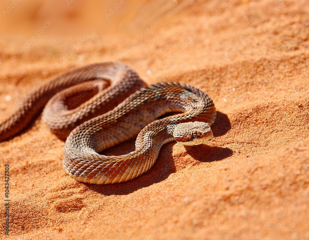 Obraz premium Bitis peringueyi, Péringuey's Adder, poison snake from Namibia sand desert.