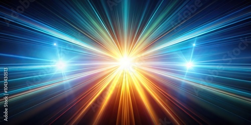 abstract background of freeform light beams