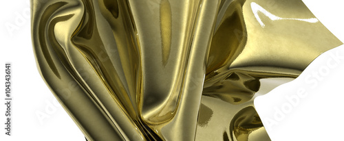 Golden fabric draped in lux...