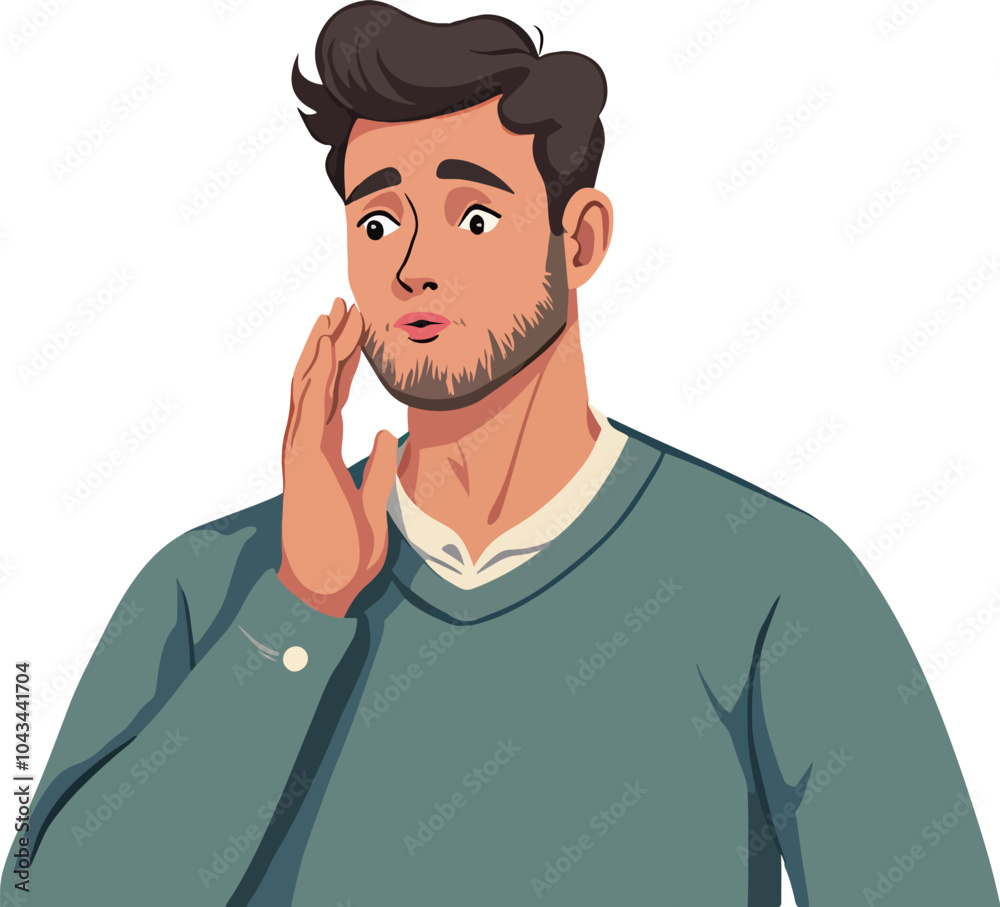 Obraz premium Man in Thoughtful Pose