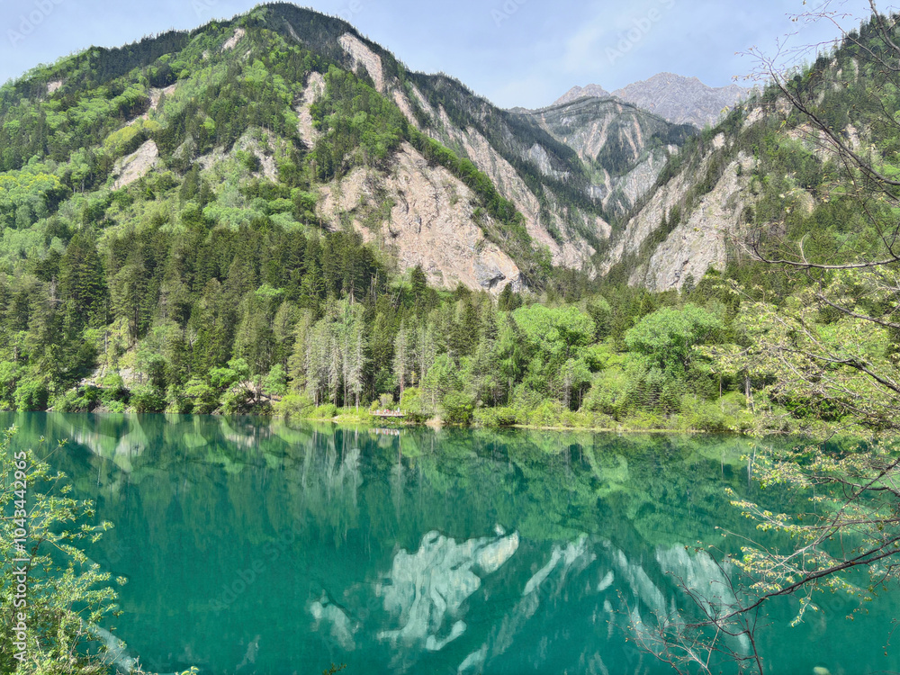 artwork - beautiful nature lake in the mountains artwork - beautiful nature lake in the mountains
