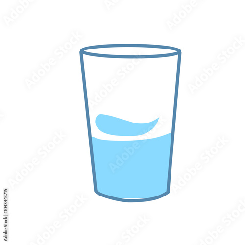 Glasses of water, vector style