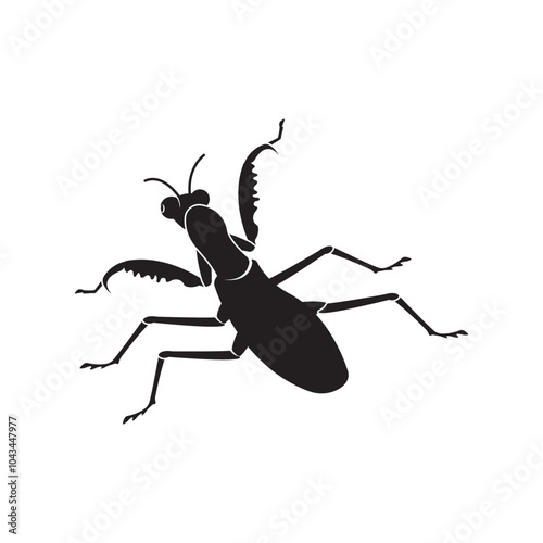 praying mantis icon symbol sign vector