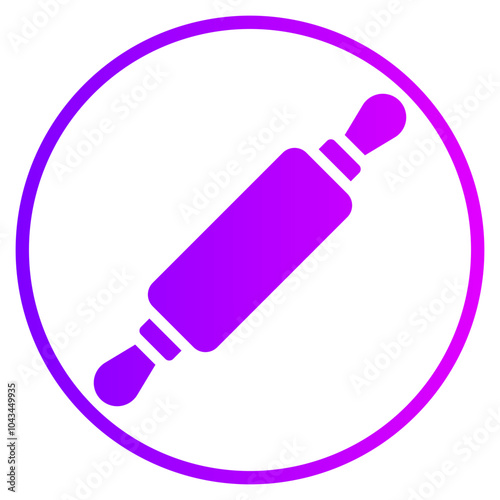 rolling pin gradient icon