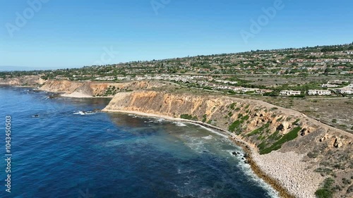 Dramatic Aerial View of Cliffs of Point Vincente in Palos Verdes, California
