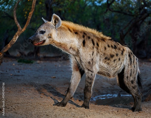 Portrait of a spotted hyena 