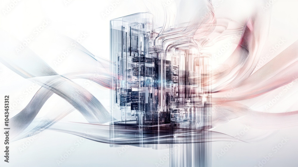 Fototapeta premium An imaginative depiction of a quantum calculator set against a clean white background.
