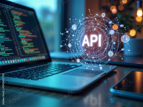 API - Application Programming Interface. Software development concept.