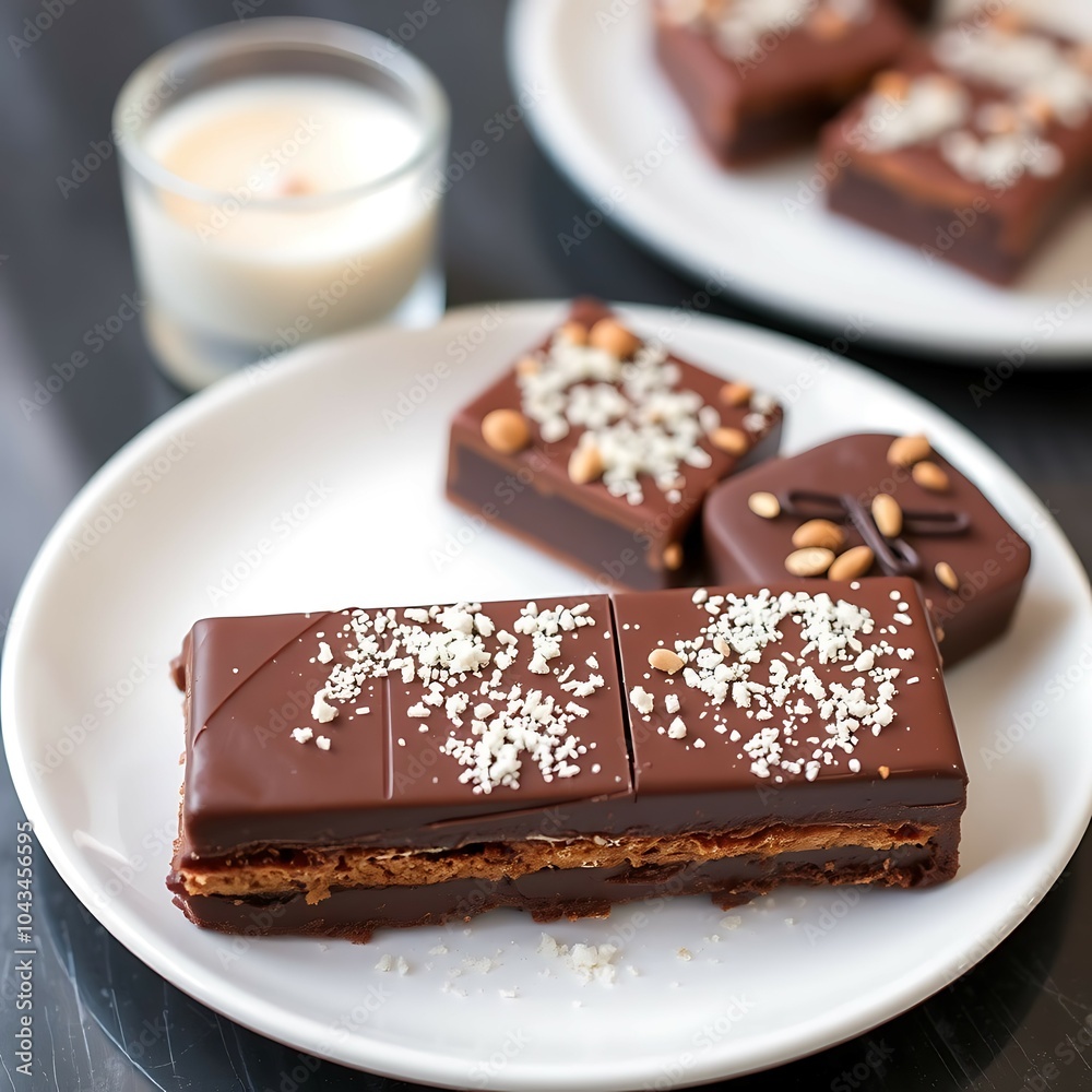 Decadent Dubai Delight: Chocolate Tablet on a Plate, Ai generated Images Decadent Dubai Delight: Chocolate Tablet on a Plate, Ai generated Images