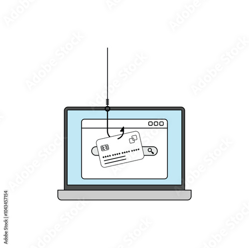Flat phishing icon. Vector illustration design. Eps 10.