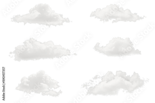 Dramatic cloud formations on a tranparent transparent background