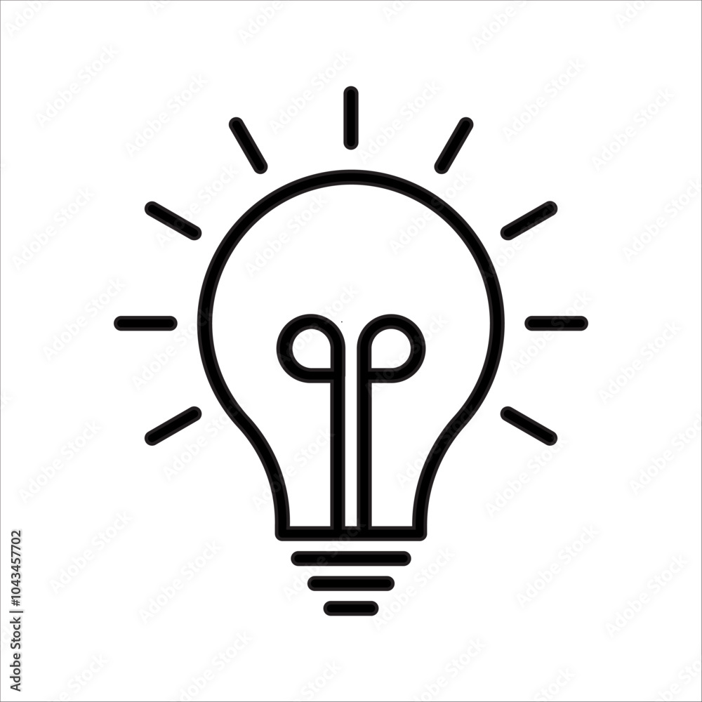 Light Bulb Icon Ideal for Ideas and Innovation Illustrations. Light Bulb Icon Ideal for Ideas and Innovation Illustrations.