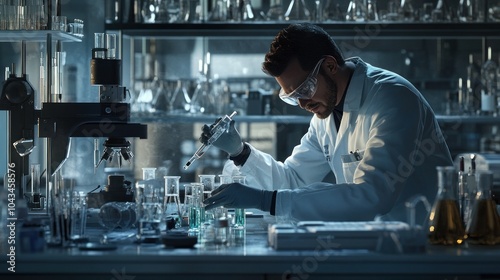 Scientist Working in a Laboratory