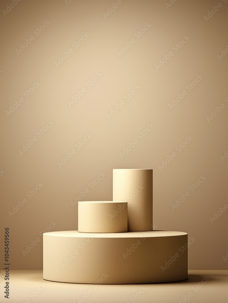 Abstract shapes on neutral background for creative and artistic presentations, displays, or product showcases. Abstract shapes on neutral background for creative and artistic presentations, displays, or product showcases.