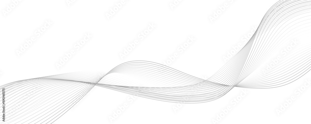 Wave lines vector illustration. Curve wave seamless pattern. Line art striped graphic template.	
