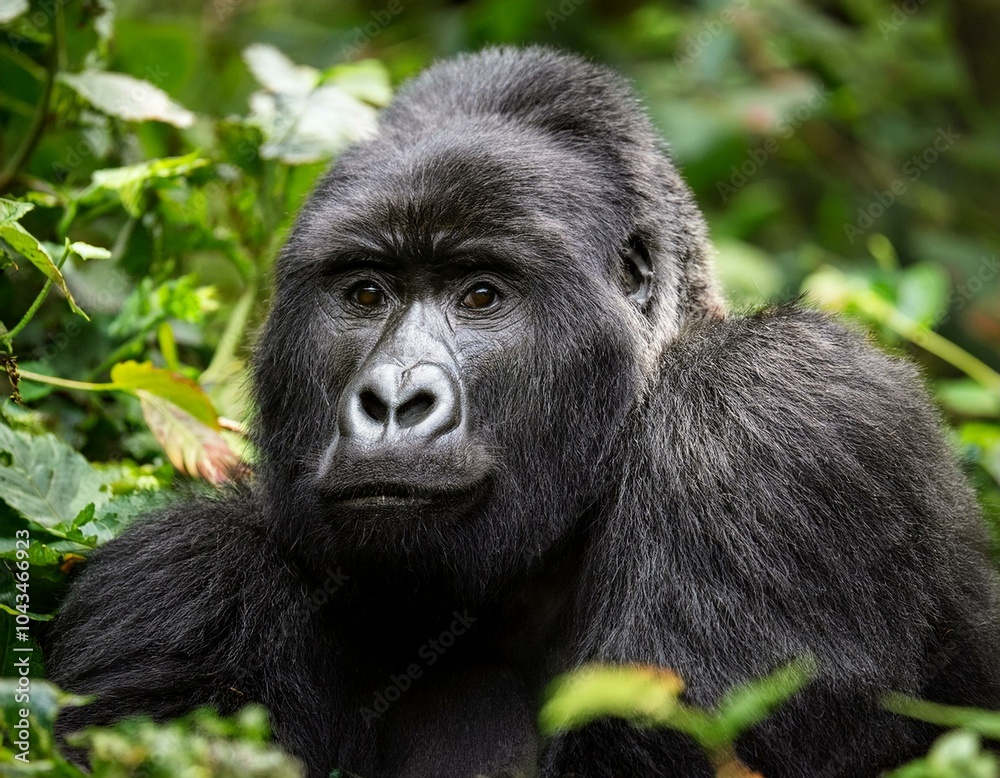 Mountain gorilla in Bwindi Forest Mountain gorilla in Bwindi Forest
