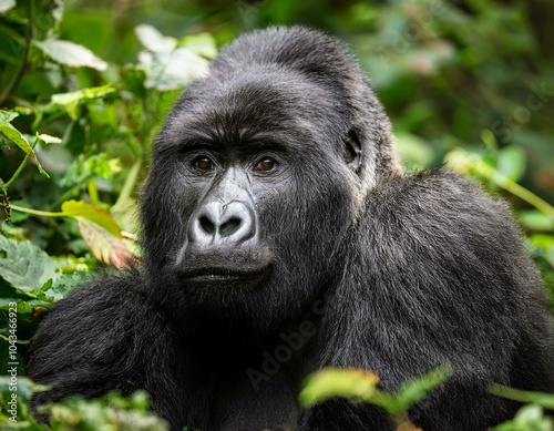 Mountain gorilla in Bwindi Forest 