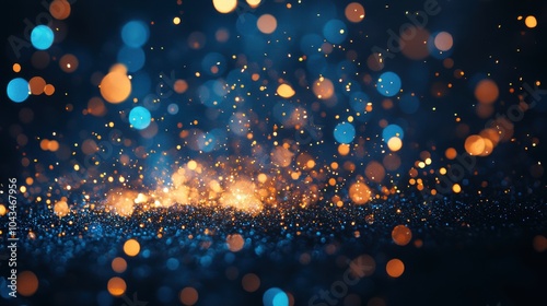 Close-up of welding torch melting metal, blue and orange sparks, dark background