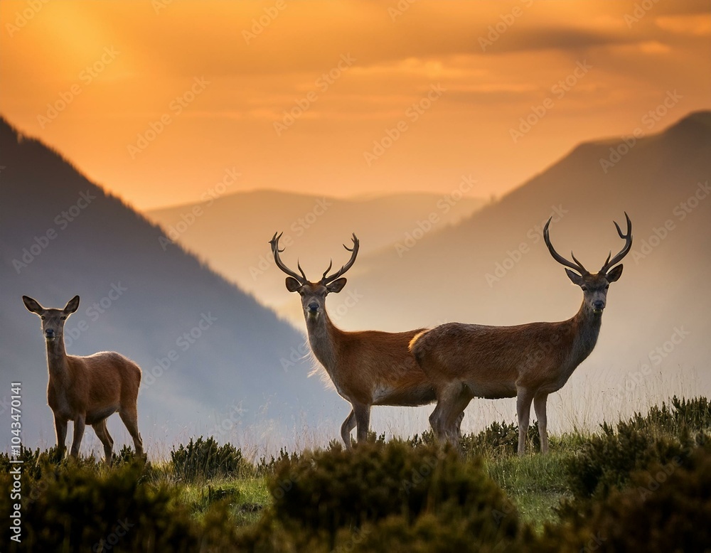 Fototapeta premium rainbow reindeer multicoloured fur for christmas or pride