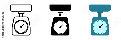 Scales icon set. Weight scale sign. for mobile concept and web design. vector illustration on white background
