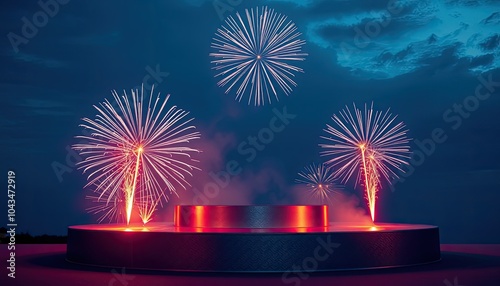 Fireworks Display with Stage Platform photo