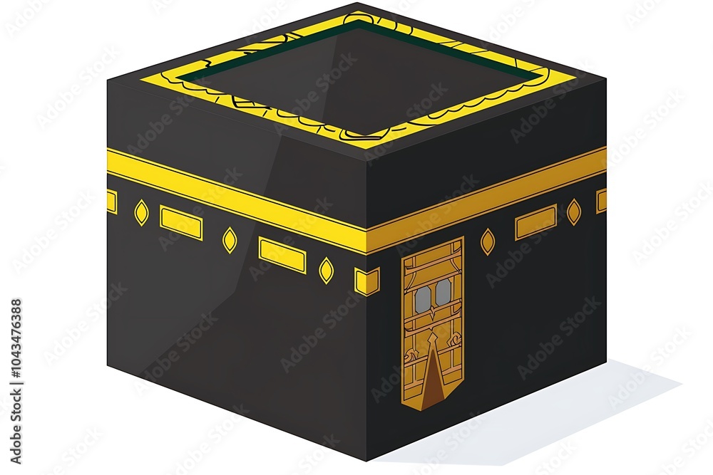 Holy Kaaba islamic muslim religion icon design vector. Eid Adha Mubarak ...