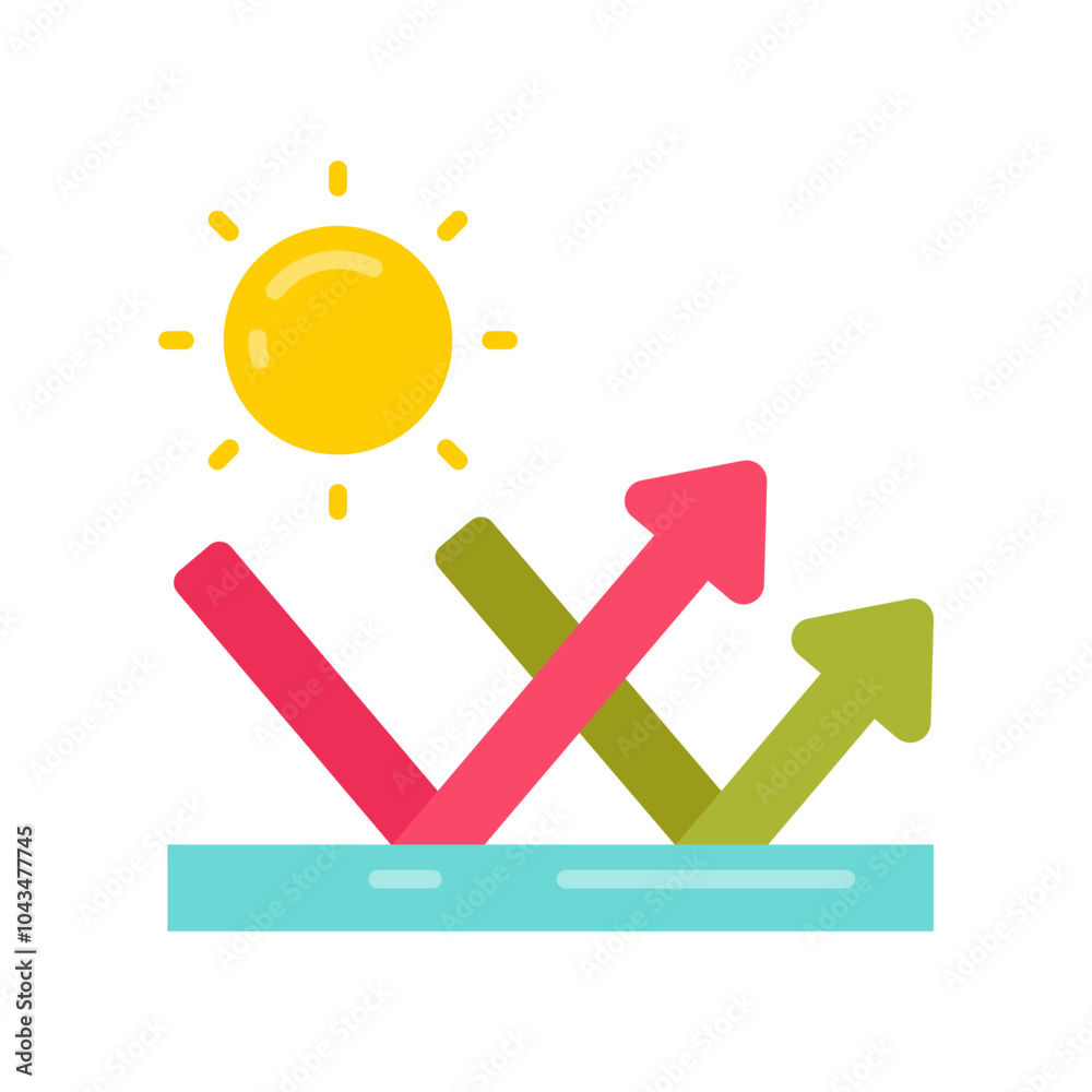 Reflection Flat Icons, Vector illustration Reflection Flat Icons, Vector illustration