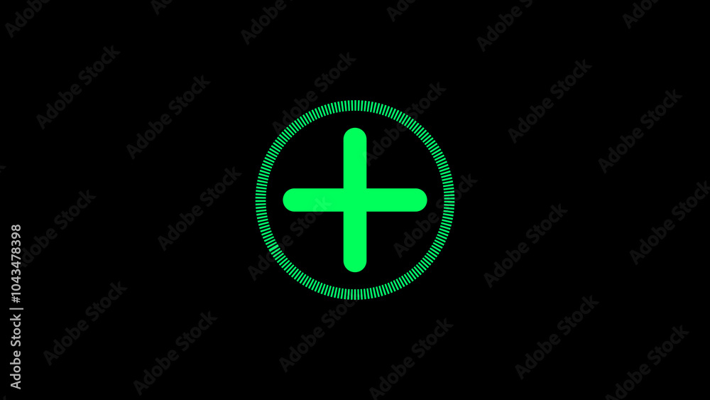 First aid icon. Red cross icon. Flat medical icon isolated. Dark background. First aid icon. Red cross icon. Flat medical icon isolated. Dark background.