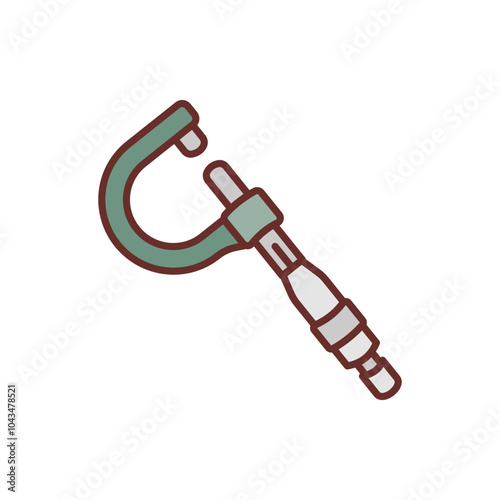 Screw Gauge Filled Icons , Vector illustration