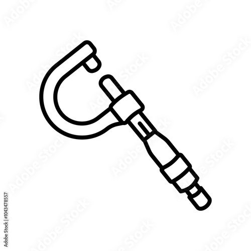 Screw Gauge Outline Icon, Vector illustration