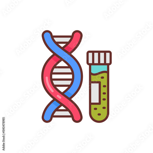 Biophysics Filled Icons , Vector illustration