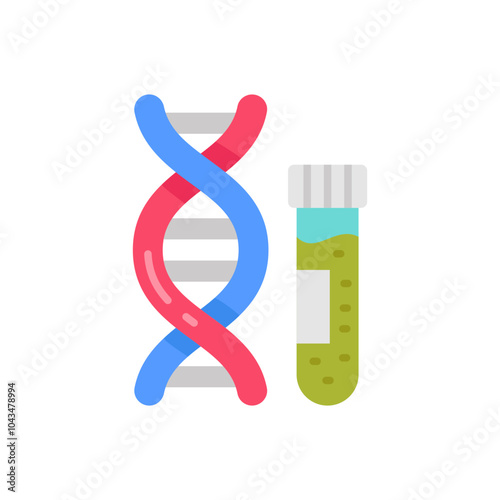Biophysics Flat Icons, Vector illustration