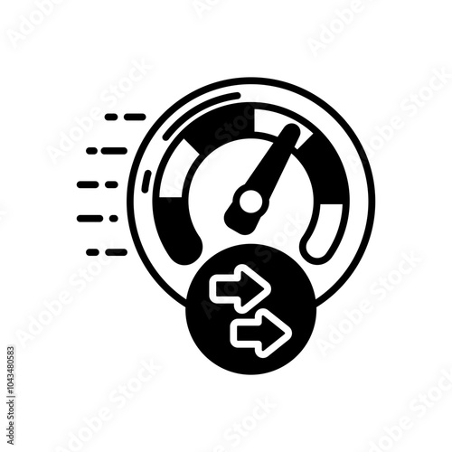 Acceleration Glyph Icon, Vector illustration photo