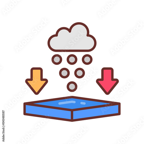 Deposition Filled Icons , Vector illustration