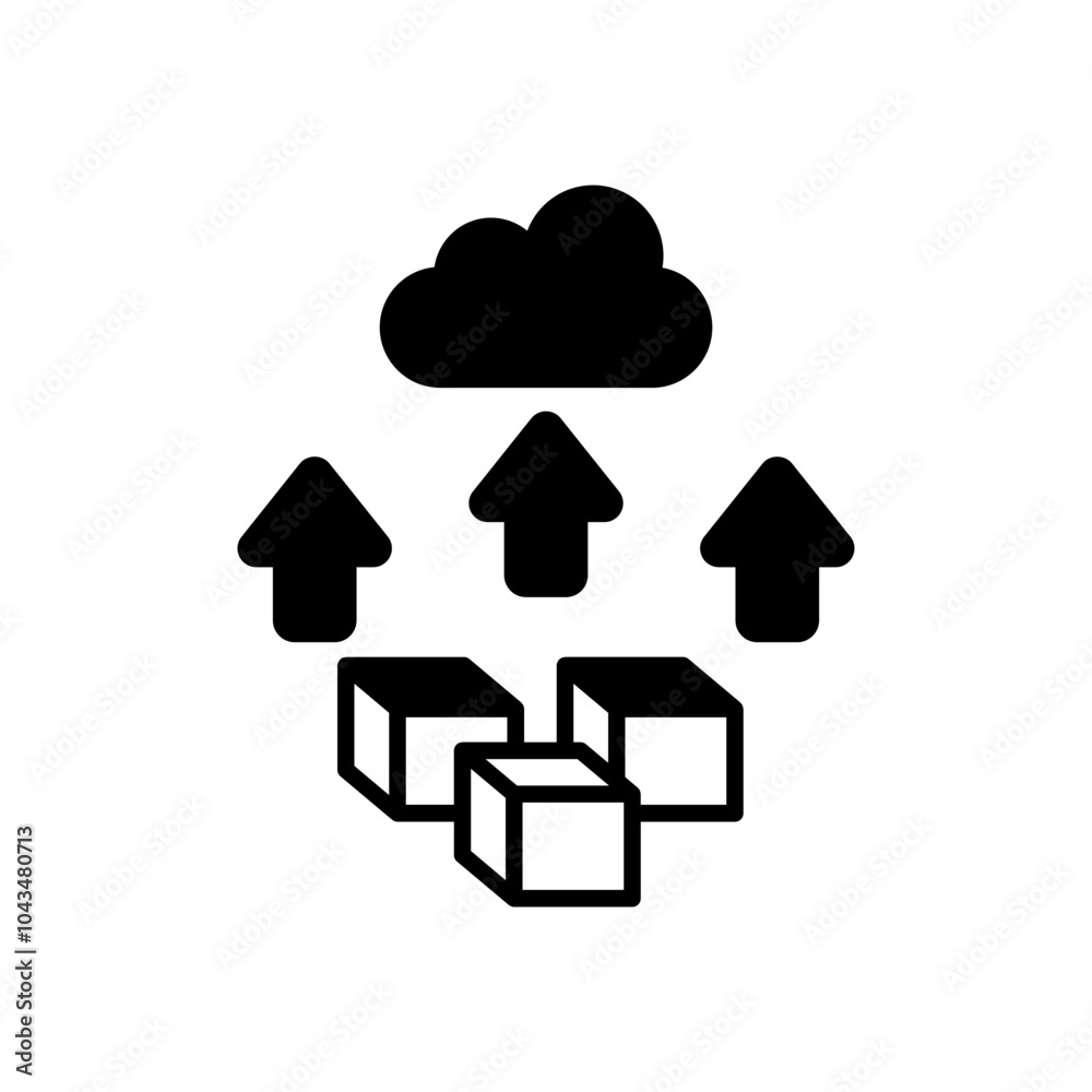 Sublimation Glyph Icon, Vector illustration