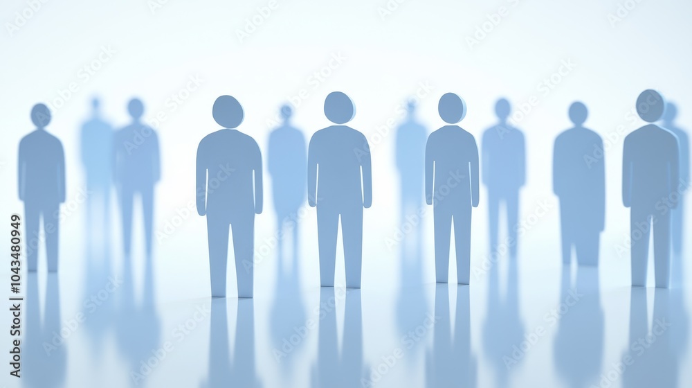 Silhouetted figures in a soft, ethereal setting representing unity and community engagement in a contemporary style. Silhouetted figures in a soft, ethereal setting representing unity and community engagement in a contemporary style.