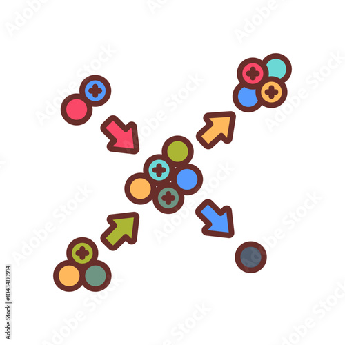 Fusion Filled Icons , Vector illustration