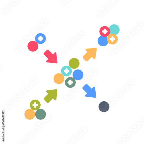 Fusion Flat Icons, Vector illustration