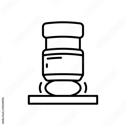Press Outline Icon, Vector illustration