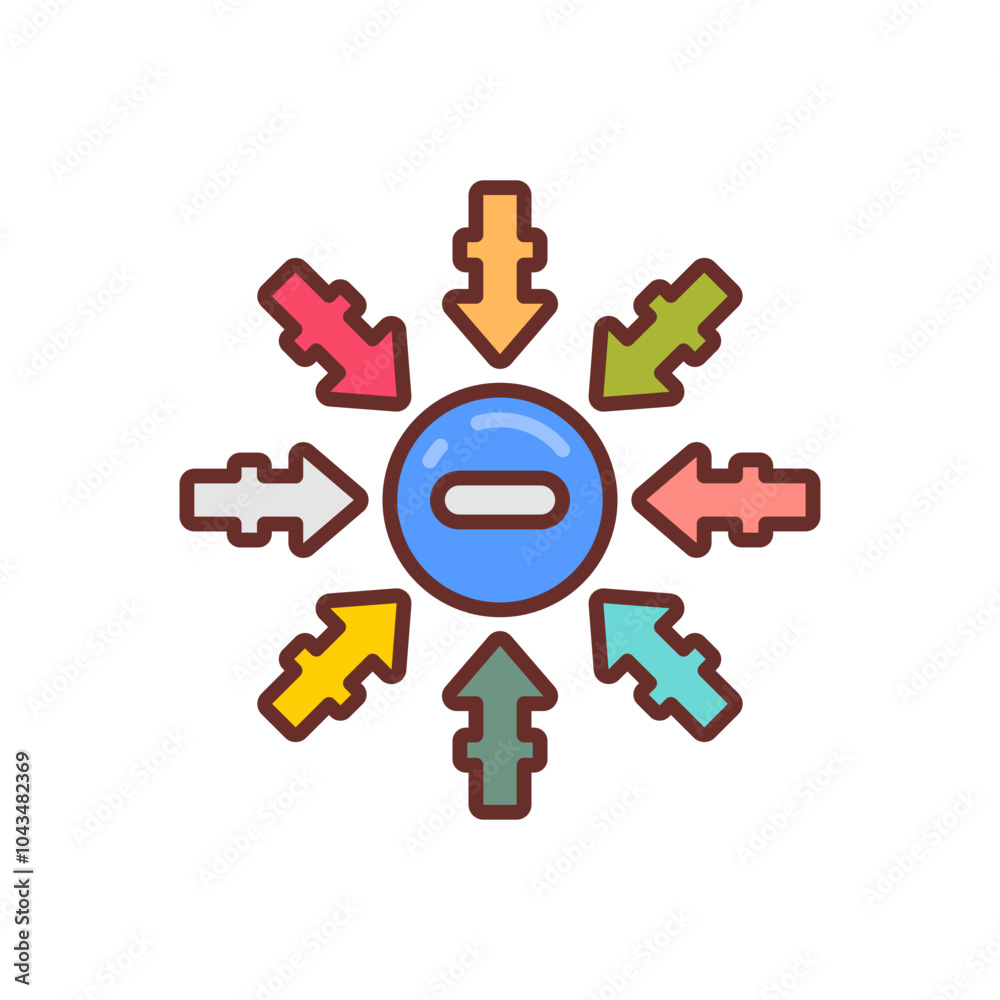 Fototapeta premium Negative Filled Icons , Vector illustration