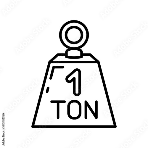 Tonne Outline Icon, Vector illustration