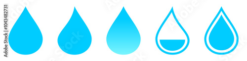 water icon vector logo design, editable water icon, symbol, illustration
