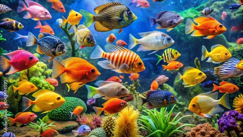 yellow tang fish photo