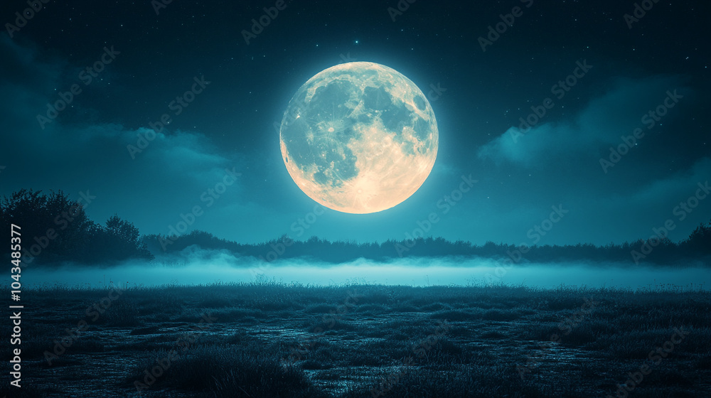 Beautiful moon in the dark night sky Beautiful moon in the dark night sky