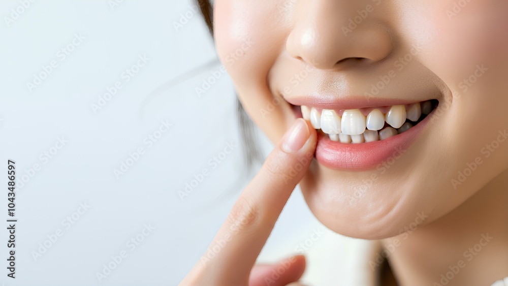 アジア人女性、白い歯、笑顔、クローズアップ|Asian woman with white teeth smiling, close-up アジア人女性、白い歯、笑顔、クローズアップ|Asian woman with white teeth smiling, close-up