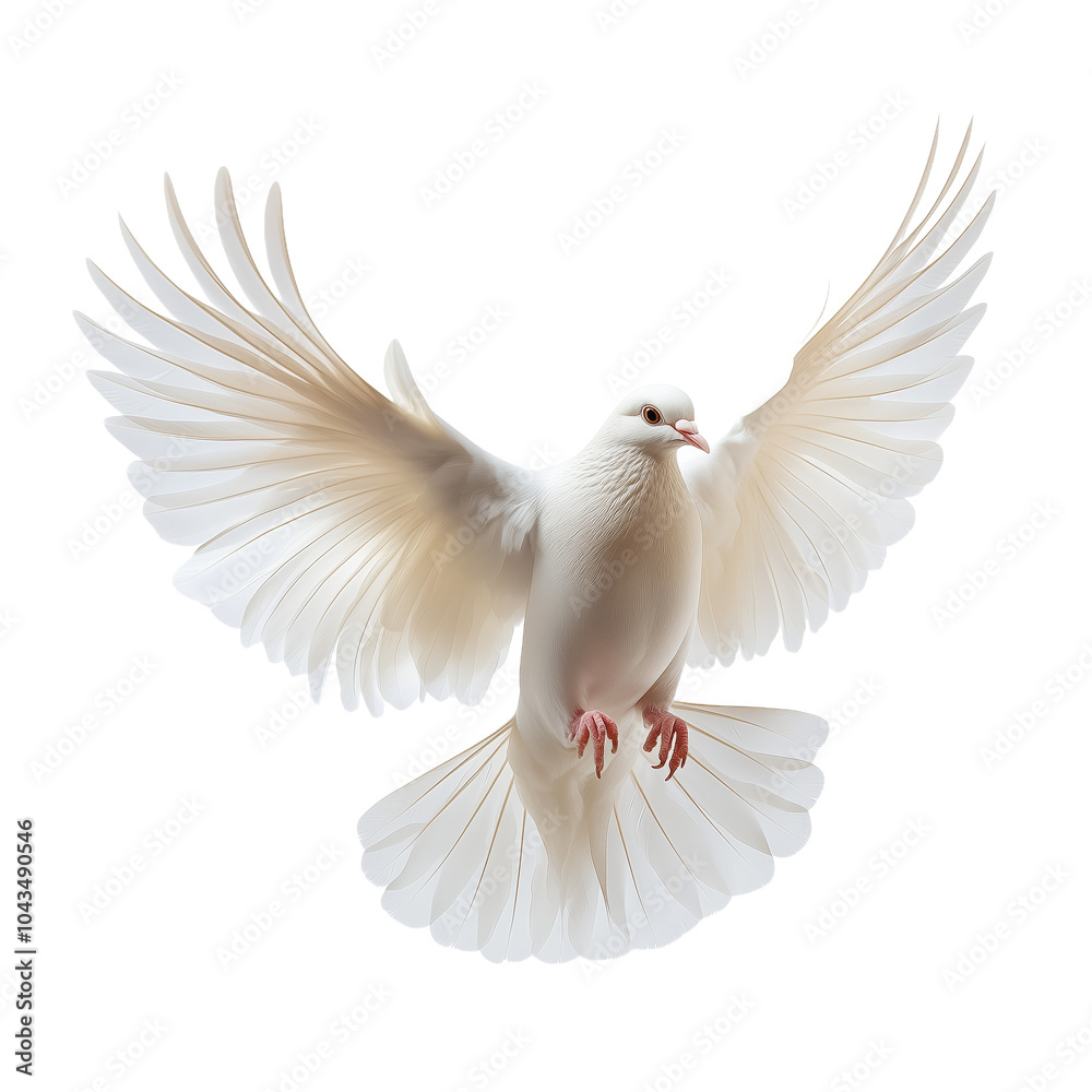 Obraz premium Bird with white wings in flight