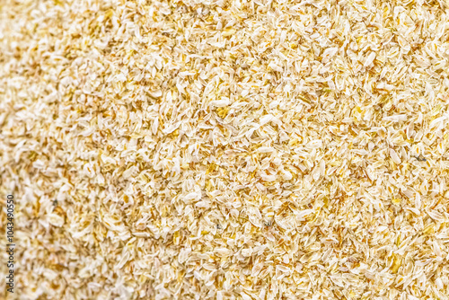 Full frame of psyllium dietary fiber.